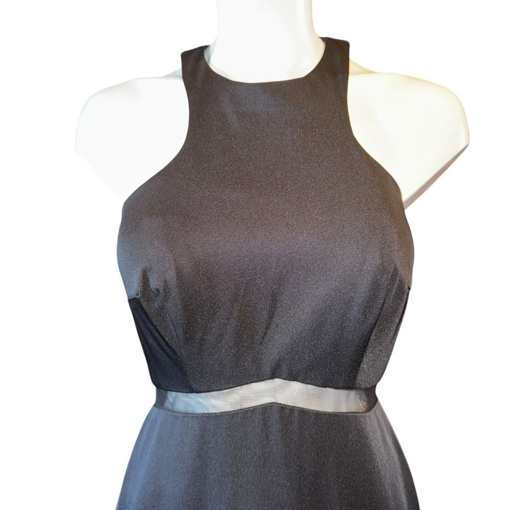 NWOT Temptation Black Halter Gown Size 4 Open Back High Low Formal Dress - Picture 6 of 11